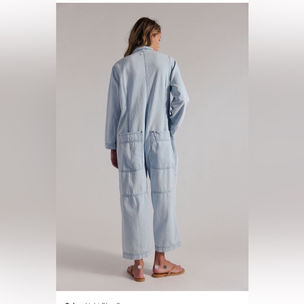NEW FREE PEOPLE margarita jumpsuit in light blue size medium - Picture 8 of 8